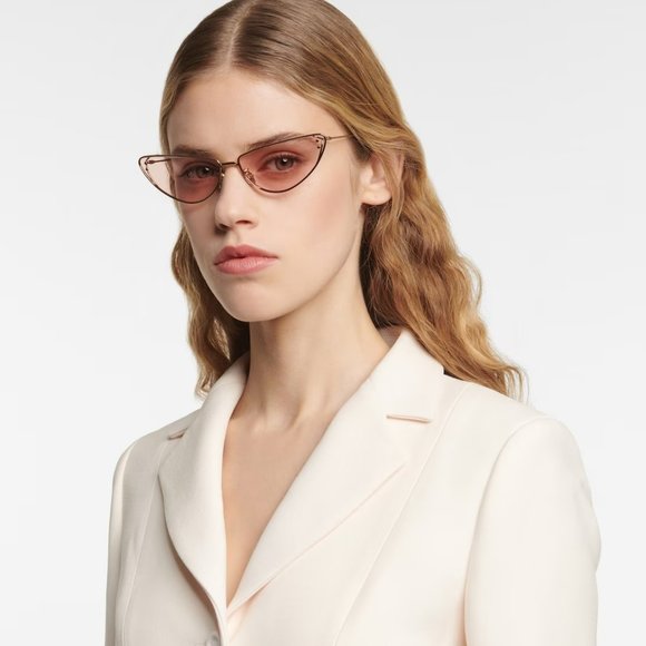 Dior MISSDIOR B1U B0N0 BRAND NEW Sunglasses Gold Pink Unisex Metal Cat Eye - Picture 8 of 14